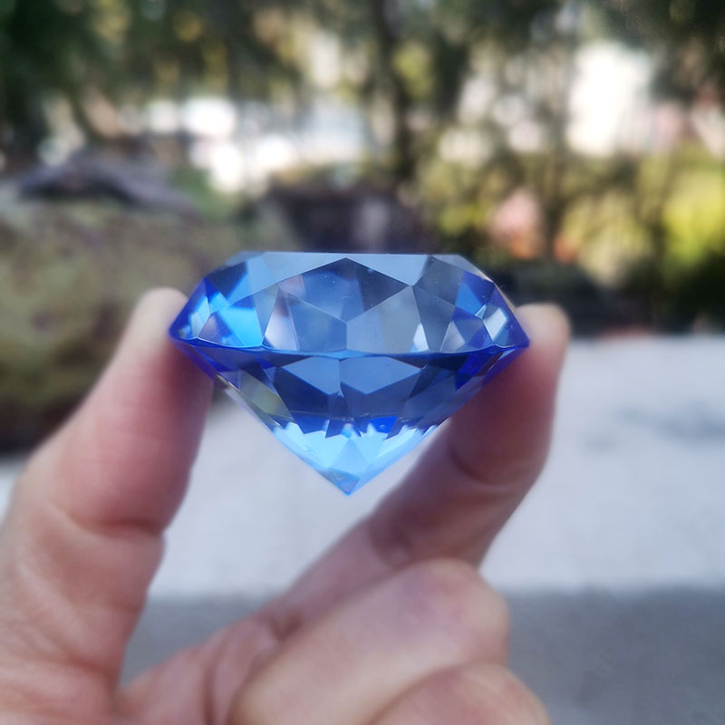 Paper Weight Crystal - 1pc Crystal Diamond Paperweight Cut Glass