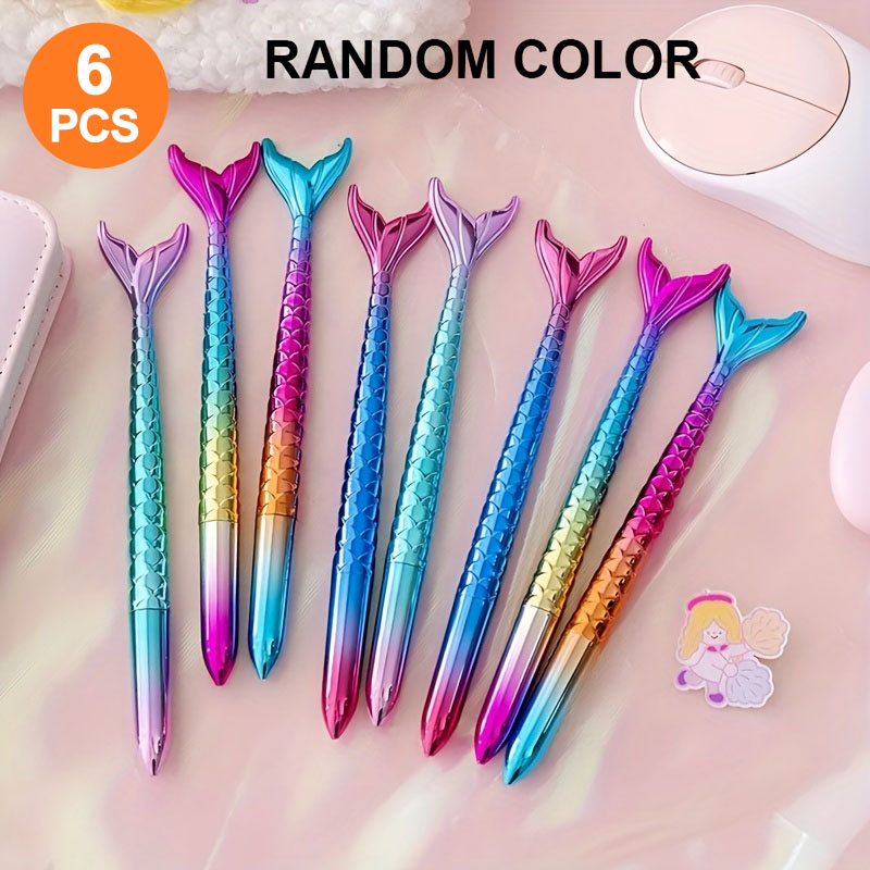 Correction Pen Fine - 6 Mermaid Pens, Creative Design, Rich