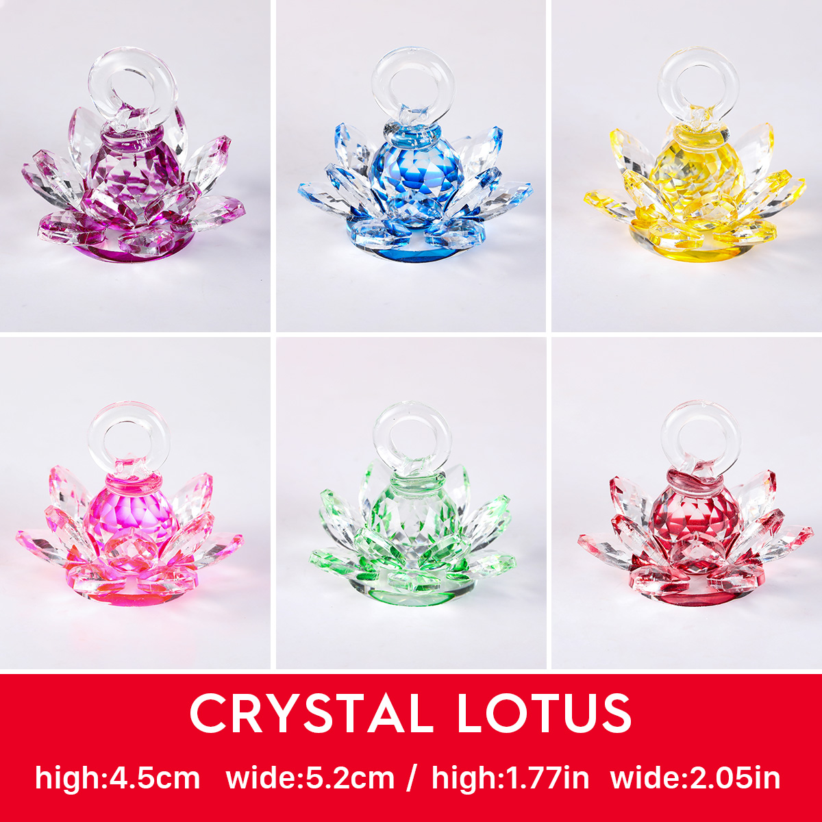 60mm Quartz Crystal Lotus Flow - Paper Weight Crystal 评论和价格