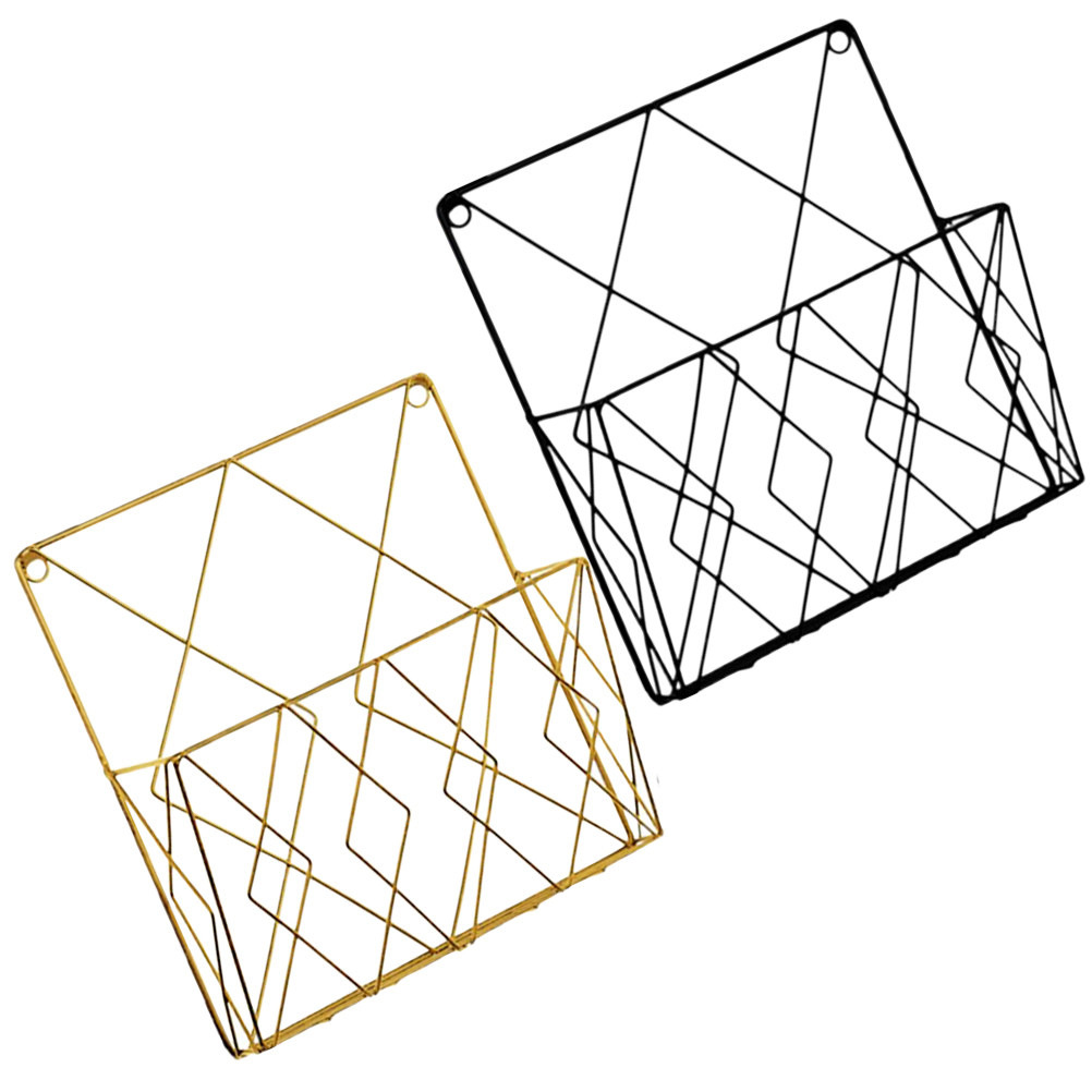 2Pcs Premium Metal Wall File O - Magazine Holder Rack 评论和价格