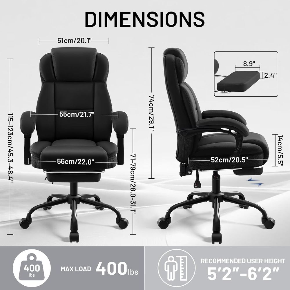 Ergonomic Oice Chair with ootr - Leather Desk Pad 评论和价格