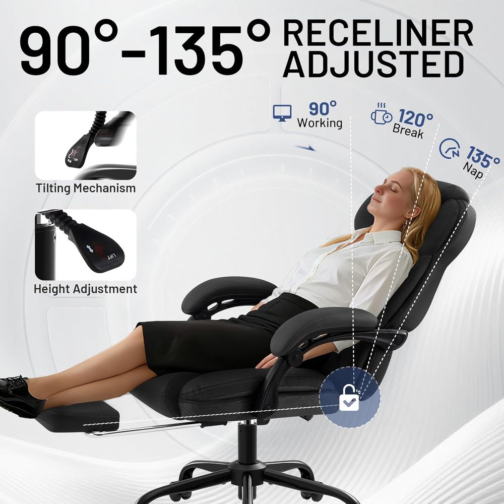 Ergonomic Oice Chair with ootr - Leather Desk Pad 评论和价格