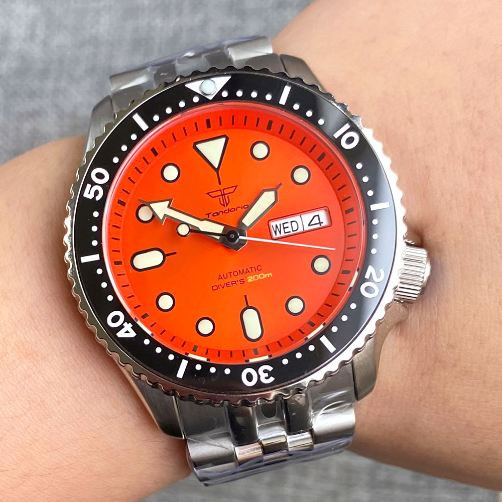 Tandorio Mod NH36A Weekday Dat - Paper Weight Crystal 评论和价格